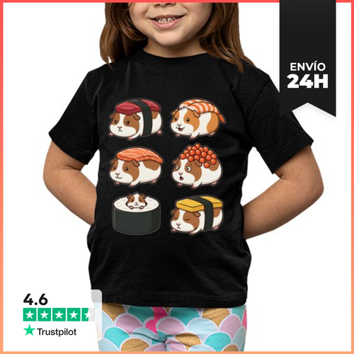 Camiseta Clásica Para Niños Cobayas Sushi Nigiri Maki Comida - latostadora.com - Modalova