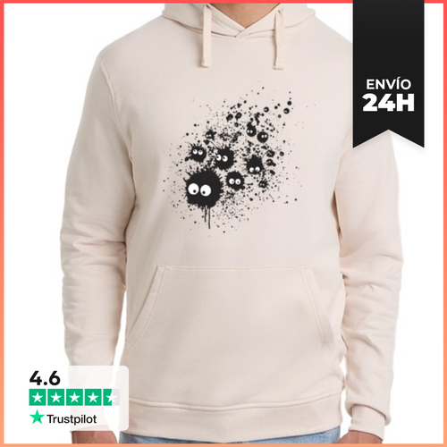 Sudadera Unisex Con Capucha Susuwatari Ink LaTostadora - latostadora.com - Modalova