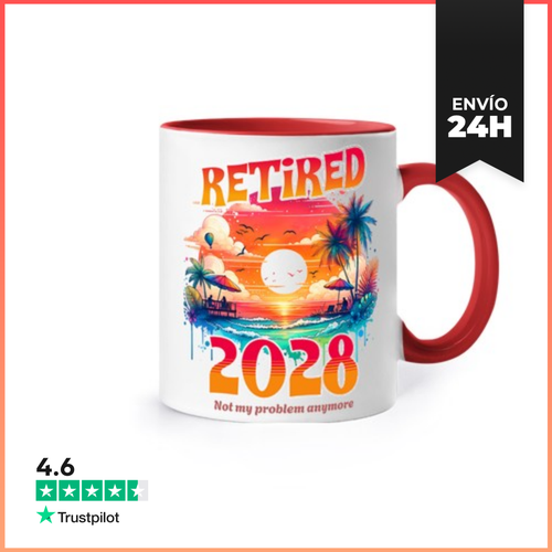 Taza De Colores Retired 2028 Not My Problem Anymore - Retirement - latostadora.com - Modalova