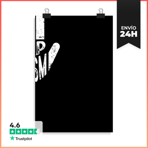 Póster Vertical STOP FASCISM WHITE LaTostadora - latostadora.com - Modalova