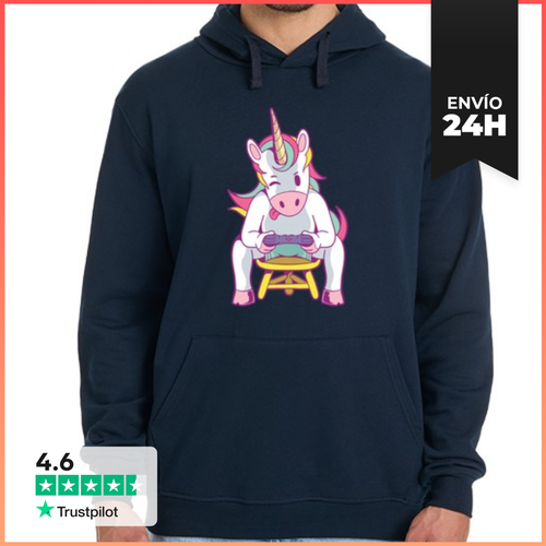 Sudadera Unisex Con Capucha Camiseta Unicorn Gamer LaTostadora - latostadora.com - Modalova