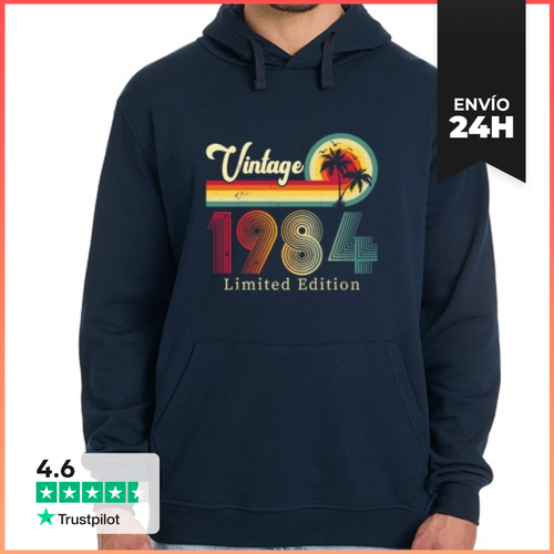 Sudadera Unisex Con Capucha 1984 Edición Limitada Vintage - latostadora.com - Modalova