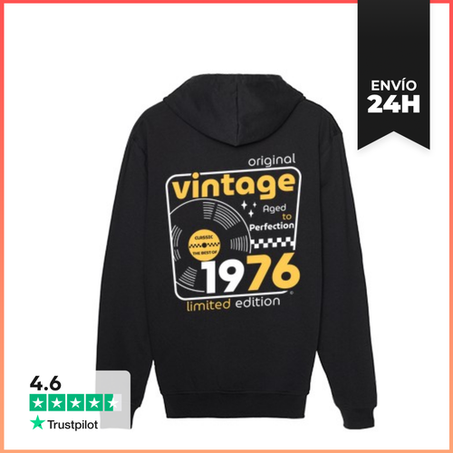 Sudadera Unisex Con Capucha Vintage 1976 Limited Edition - latostadora.com - Modalova