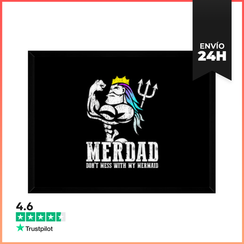 Cuadro Con Marco Horizontal Día Del Padre T Merdad No Te Metas - latostadora.com - Modalova