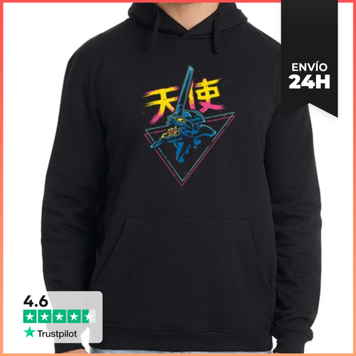 Sudadera Unisex Con Capucha Robot De Eva De Neón Rertrowave - latostadora.com - Modalova