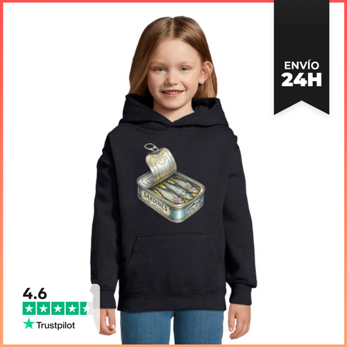 Sudadera Para Niños Con Capucha Lata De Sardinas Abierta Con - latostadora.com - Modalova