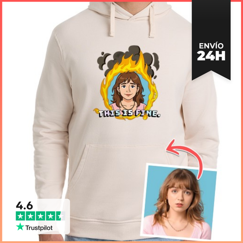 Sudadera Unisex Con Capucha Efecto Ilustración Sudadera This Is - latostadora.com - Modalova