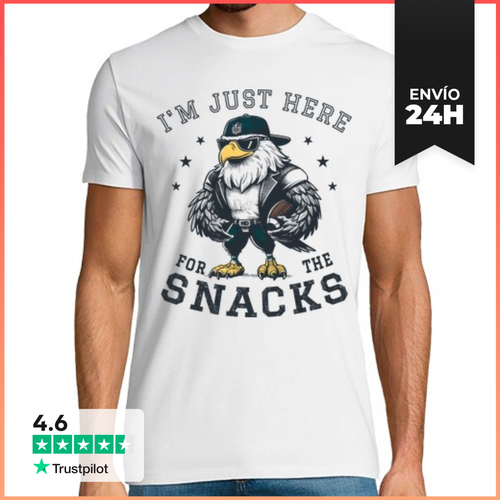 Camiseta Hombre Clásica IM JUST HERE FOR THE SNACKS EAGLE - latostadora.com - Modalova