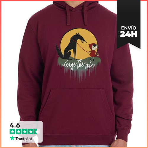 Sudadera Unisex Con Capucha Caperucita Roja Feminista Cambia Las - latostadora.com - Modalova