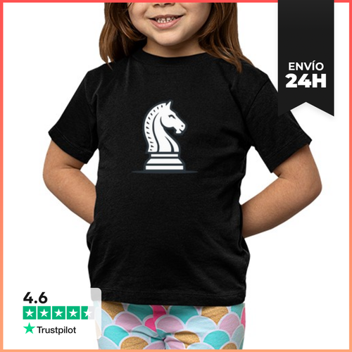 Camiseta Clásica Para Niños Caballero Blanco - Ajedrez - latostadora.com - Modalova