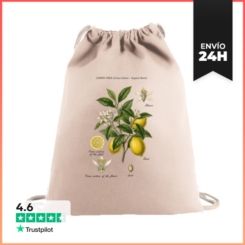Mochila Saco Con Cuerdas Estudio Botánico De Limonero Vintage - latostadora.com - Modalova