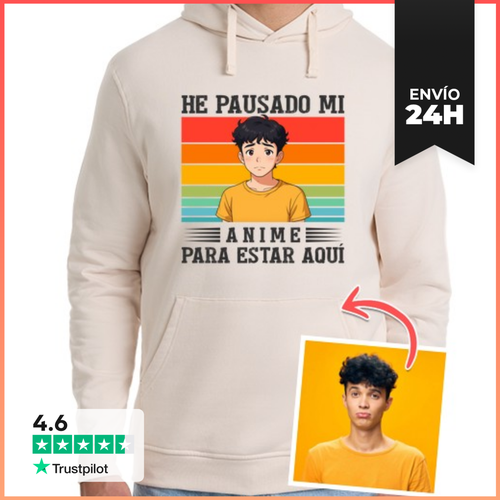 Sudadera Unisex Con Capucha Efecto Anime Sudadera He Pausado Mi - latostadora.com - Modalova