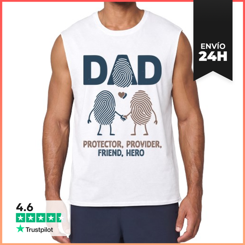 Camiseta Sin Mangas DAD PROTECTOR PROVIDER FRIEND HERO - latostadora.com - Modalova