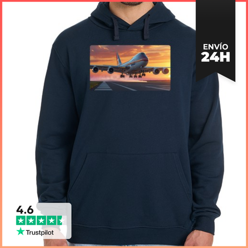 Sudadera Unisex Con Capucha Camiseta Avión Despegando Al - latostadora.com - Modalova