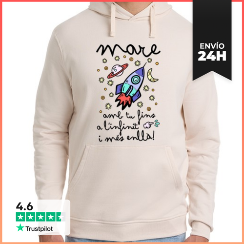 Sudadera Unisex Con Capucha Mare Amb Tu Fins A L'infinit I Més - latostadora.com - Modalova