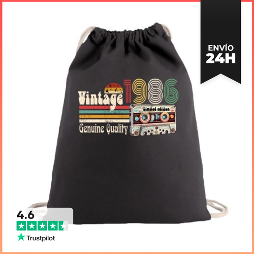 Mochila Saco Con Cuerdas 40 Años 1986 Cumpleaños Ochentero - latostadora.com - Modalova