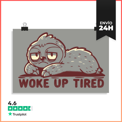 Póster Horizontal Desperté Cansado - Póster LaTostadora - latostadora.com - Modalova