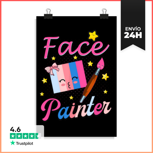 Póster Vertical Pintor De Caras Para Artista De Maquillaje - latostadora.com - Modalova