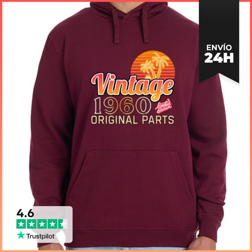 Sudadera Unisex Con Capucha Vintage 1960 Original Parts Regalo - latostadora.com - Modalova