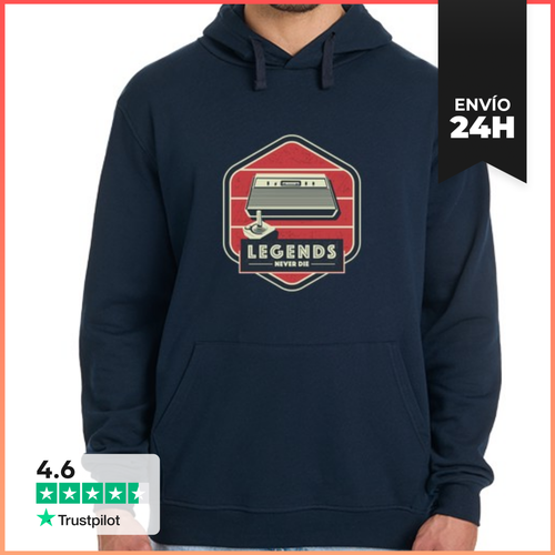 Sudadera Unisex Con Capucha Las Leyendas Nunca Mueren - Atari - latostadora.com - Modalova