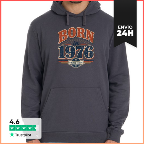 Sudadera Unisex Con Capucha BORN IN 1976 Limited Edition Birthday - latostadora.com - Modalova