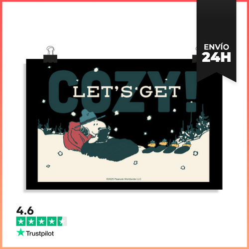 Póster Horizontal Snoopy Lets Get Cozy LaTostadora - latostadora.com - Modalova