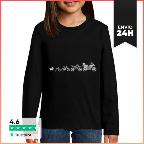 Camiseta Manga Larga Para Niños Evolución De La Motocicleta De - latostadora.com - Modalova