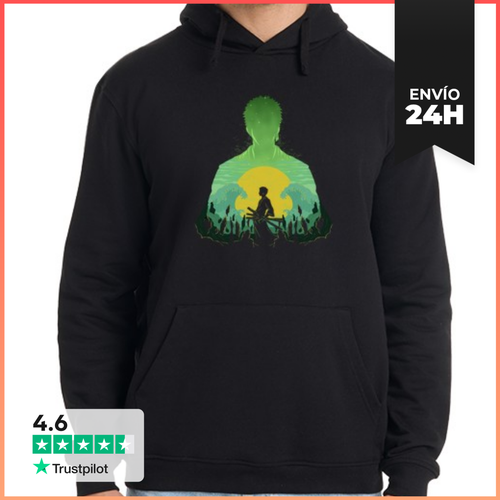Sudadera Unisex Con Capucha Cazador De Piratas Samurai Verde - latostadora.com - Modalova