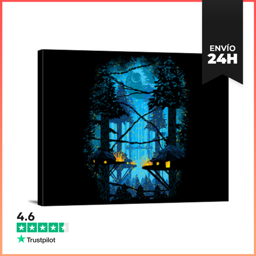 Lienzo Horizontal Aldea Ewok LaTostadora - latostadora.com - Modalova