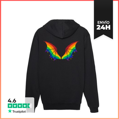 Sudadera Unisex Con Capucha Alas De Murciélago Del Orgullo - latostadora.com - Modalova