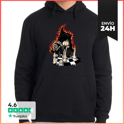 Sudadera Unisex Con Capucha Grim Reaper Makes The Last Move Chess - latostadora.com - Modalova