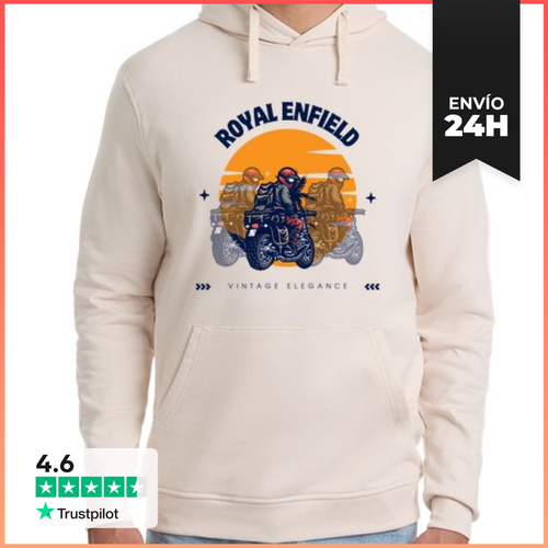 Sudadera Unisex Con Capucha Royal Enfield Retro Vintage - latostadora.com - Modalova