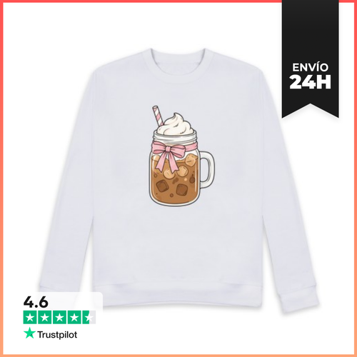 Sudadera Unisex Tarro De Cristal Café Helado Con Chantilly Y Lazo - latostadora.com - Modalova