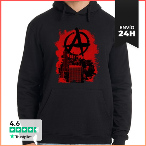 Sudadera Unisex Con Capucha Símbolo Punk De Anarquía LaTostadora - latostadora.com - Modalova