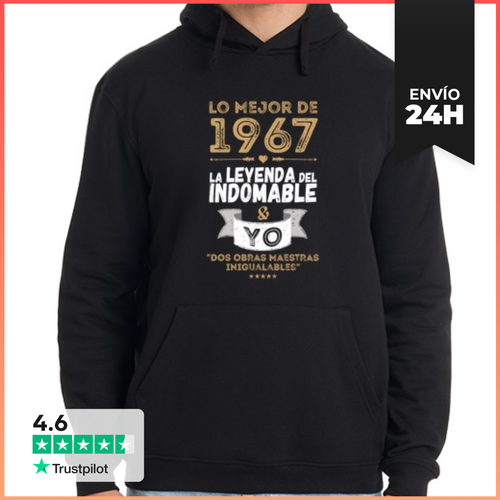 Sudadera Unisex Con Capucha 1967 La Leyenda & Yo LaTostadora - latostadora.com - Modalova