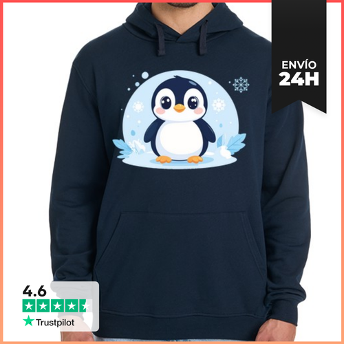 Sudadera Unisex Con Capucha Pingüino Kawaii LaTostadora - latostadora.com - Modalova