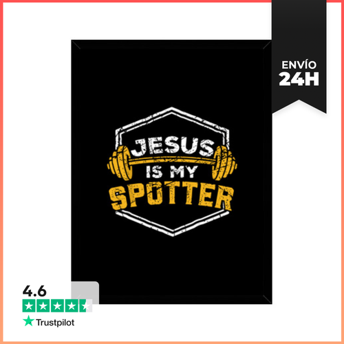 Cuadro Con Marco Vertical Jesús Entrena Jesús Es Mi Compañero De - latostadora.com - Modalova