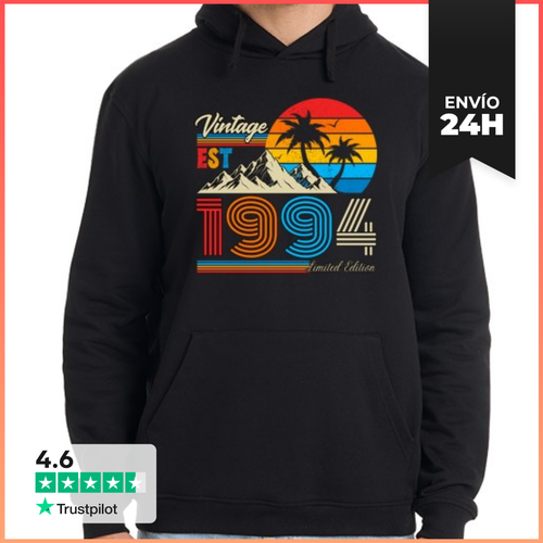 Sudadera Unisex Con Capucha Vintage 1994 Estilo Retro Palmeras - latostadora.com - Modalova