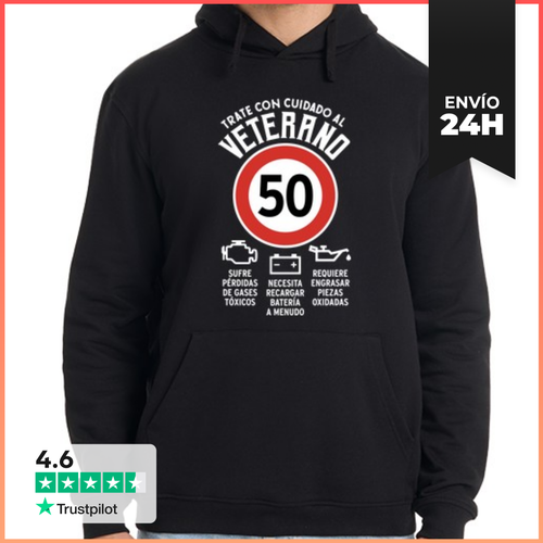 Sudadera Unisex Con Capucha Regalo 50 Cumpleaños Veterano 50 Años - latostadora.com - Modalova