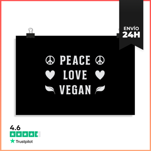 Póster Horizontal Vegano Verduras Comida Vegetariana Grac - latostadora.com - Modalova