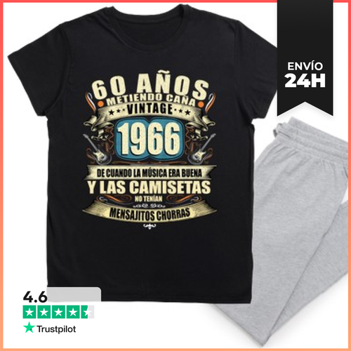 Pijama 60 Años 1966 Cumpleaños Rock Retro LaTostadora - latostadora.com - Modalova