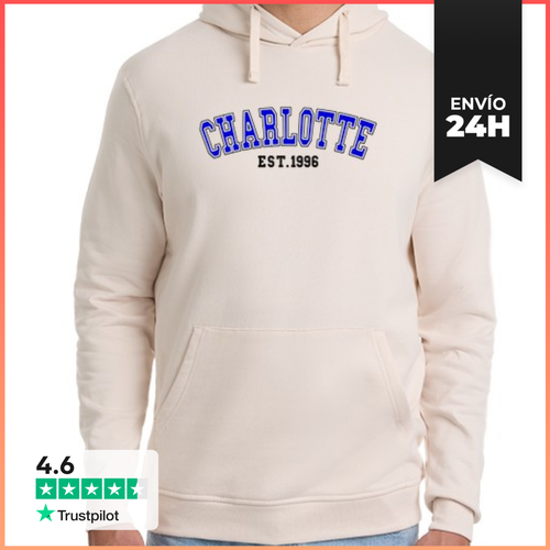 Sudadera Unisex Con Capucha Charlotte Est 1996 LaTostadora - latostadora.com - Modalova