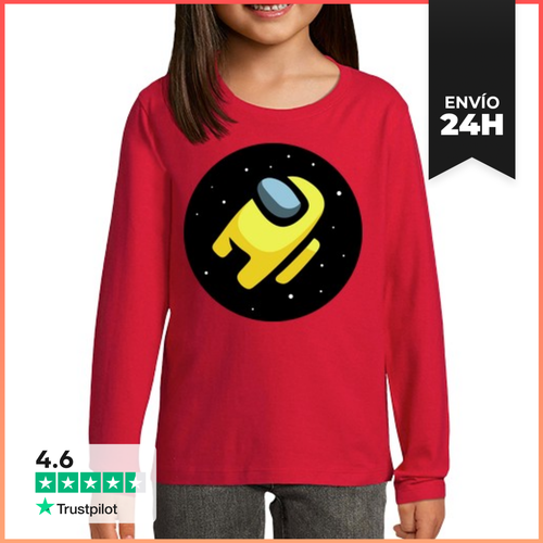 Camiseta Manga Larga Para Niños Among Us Espacio LaTostadora - latostadora.com - Modalova