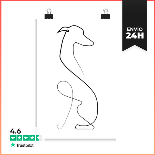 Póster Vertical Galgo LaTostadora - latostadora.com - Modalova