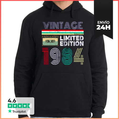 Sudadera Unisex Con Capucha 1984 Vintage - Limited Edition - latostadora.com - Modalova