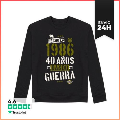 Sudadera Unisex 1986. 40 Años Dando Guerra LaTostadora - latostadora.com - Modalova