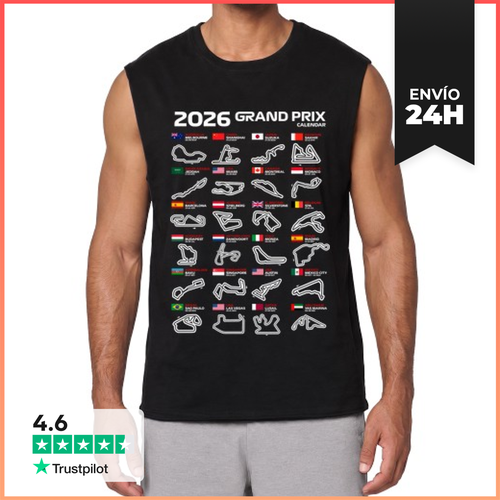 Camiseta Sin Mangas F1 CALENDARIO CIRCUITOS GRANDES PREMIOS - latostadora.com - Modalova