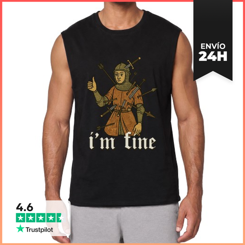 Camiseta Sin Mangas Estoy Bien Arte Medieval LaTostadora - latostadora.com - Modalova