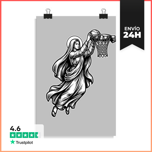 Póster Vertical Marihuana Volcada De Baloncesto - Sátira De La - latostadora.com - Modalova