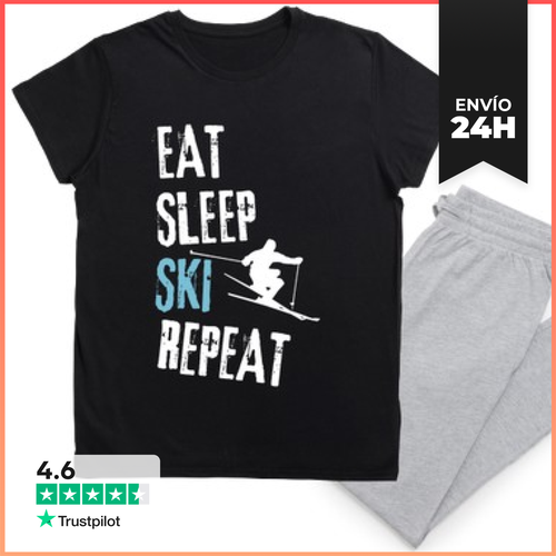 Pijama Comer Dormir Esquiar Repetir Angustiado LaTostadora - latostadora.com - Modalova